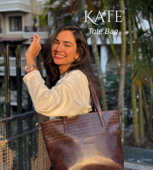 Kate Tote Bag Brown Croco