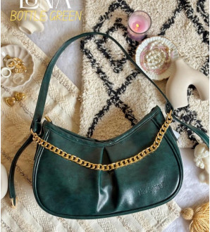Luna Shoulder Bag Bottle Green