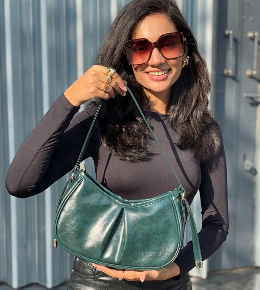 Luna Shoulder Bag Bottle Green