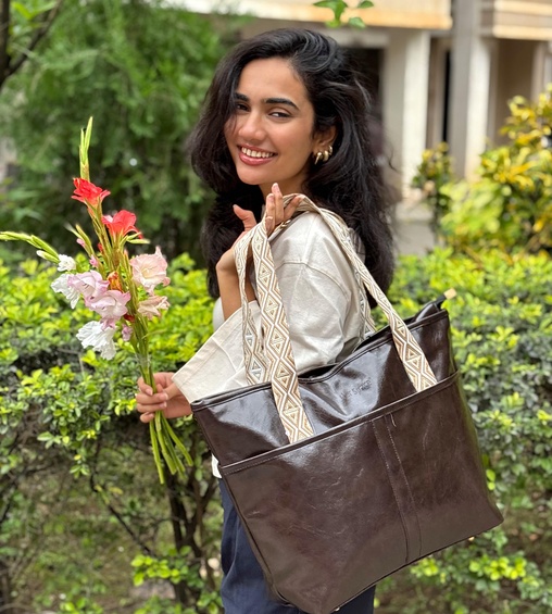 Myra Tote Bag Dark Brown