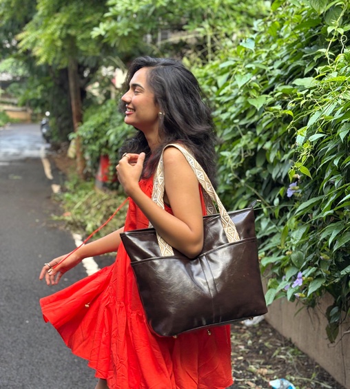 Myra Tote Bag Dark Brown