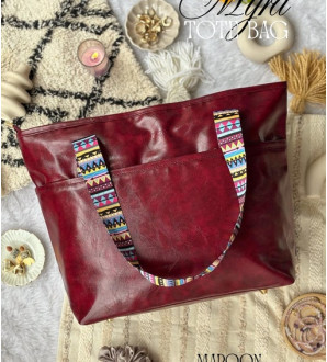 Myra Tote Bag Maroon