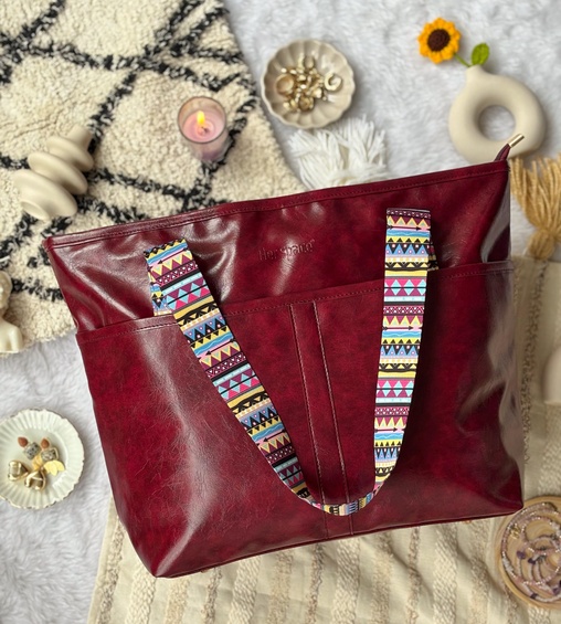 Myra Tote Bag Maroon