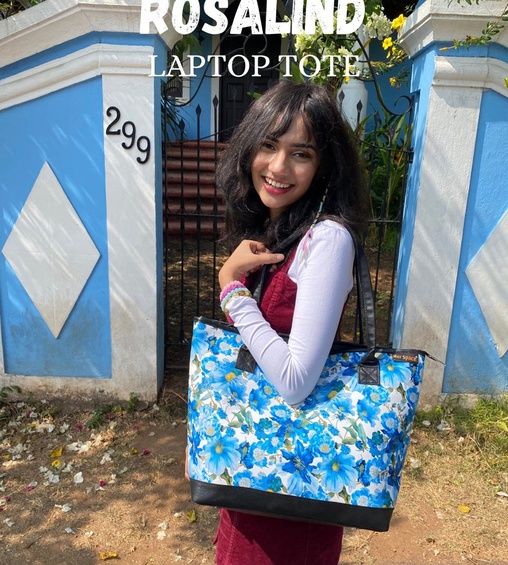 Rosalind Laptop Tote Blue