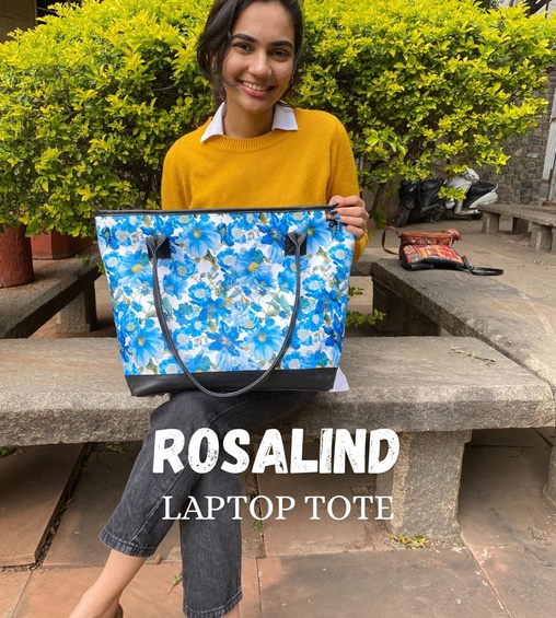 Rosalind Laptop Tote Blue