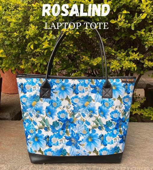 Rosalind Laptop Tote Blue