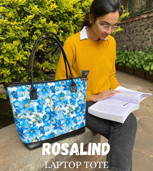 Rosalind Laptop Tote Blue