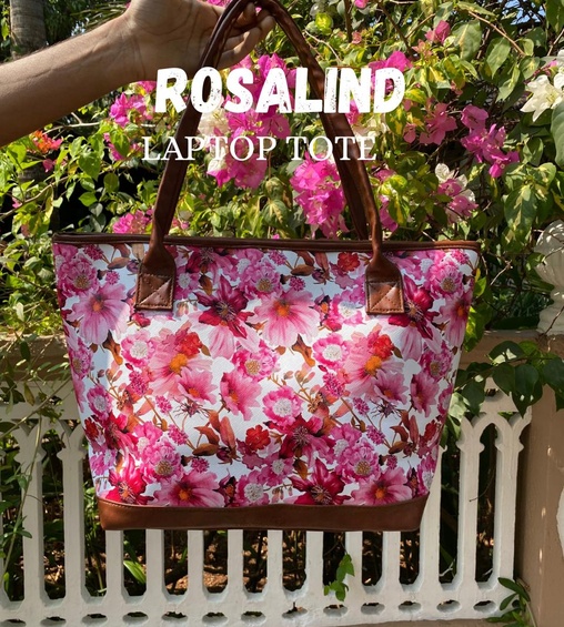 Rosalind Laptop Tote Pink