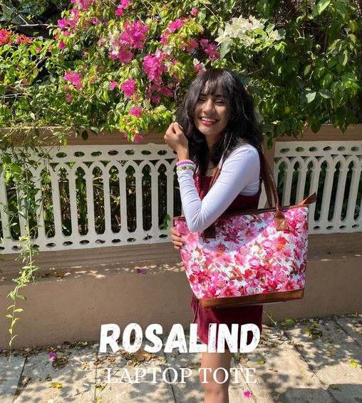 Rosalind Laptop Tote Pink