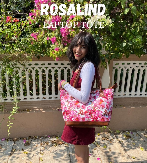 Rosalind Laptop Tote Pink