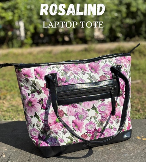 Rosalind Laptop Tote Purple