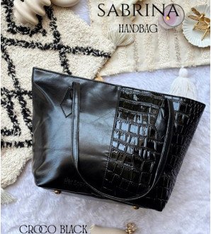 Sabrina Handbag Croco Black