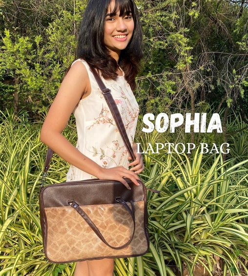 Sophia Laptop Bag Beige