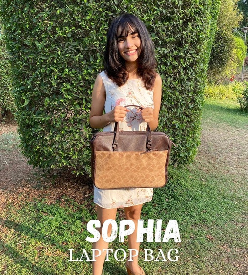Sophia Laptop Bag Beige