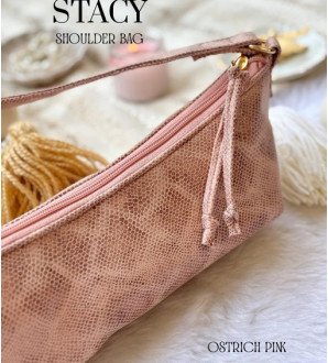 Stacy Shoulder Bag Ostrich Pink