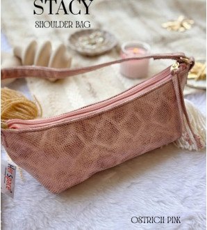 Stacy Shoulder Bag Ostrich Pink